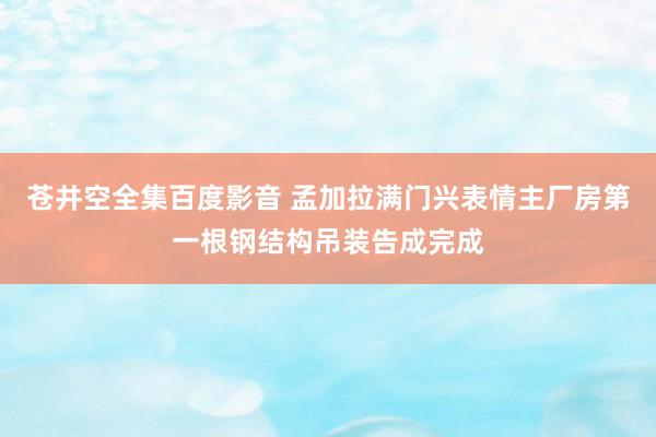 苍井空全集百度影音 孟加拉满门兴表情主厂房第一根钢结构吊装告成完成