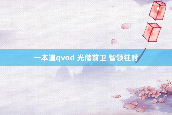 一本道qvod 光储前卫 智领往时