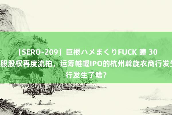 【SERO-209】巨根ハメまくりFUCK 瞳 3000多万股股权再度流拍，运筹帷幄IPO的杭州斡旋农商行发生了啥？