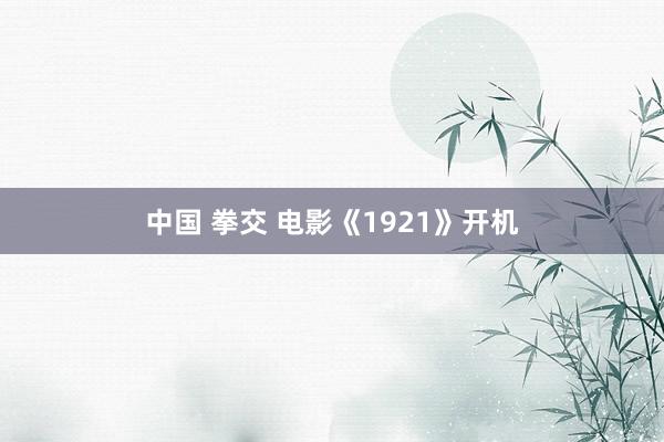 中国 拳交 电影《1921》开机